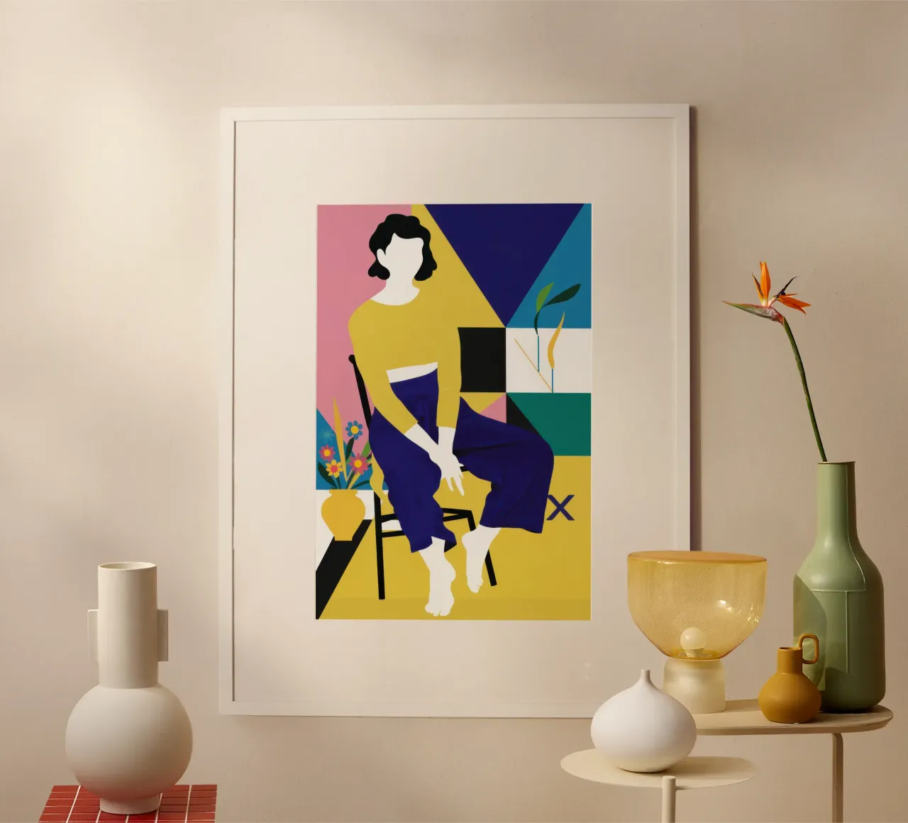 Riposo astratto del canarino poster da Prism Ritual