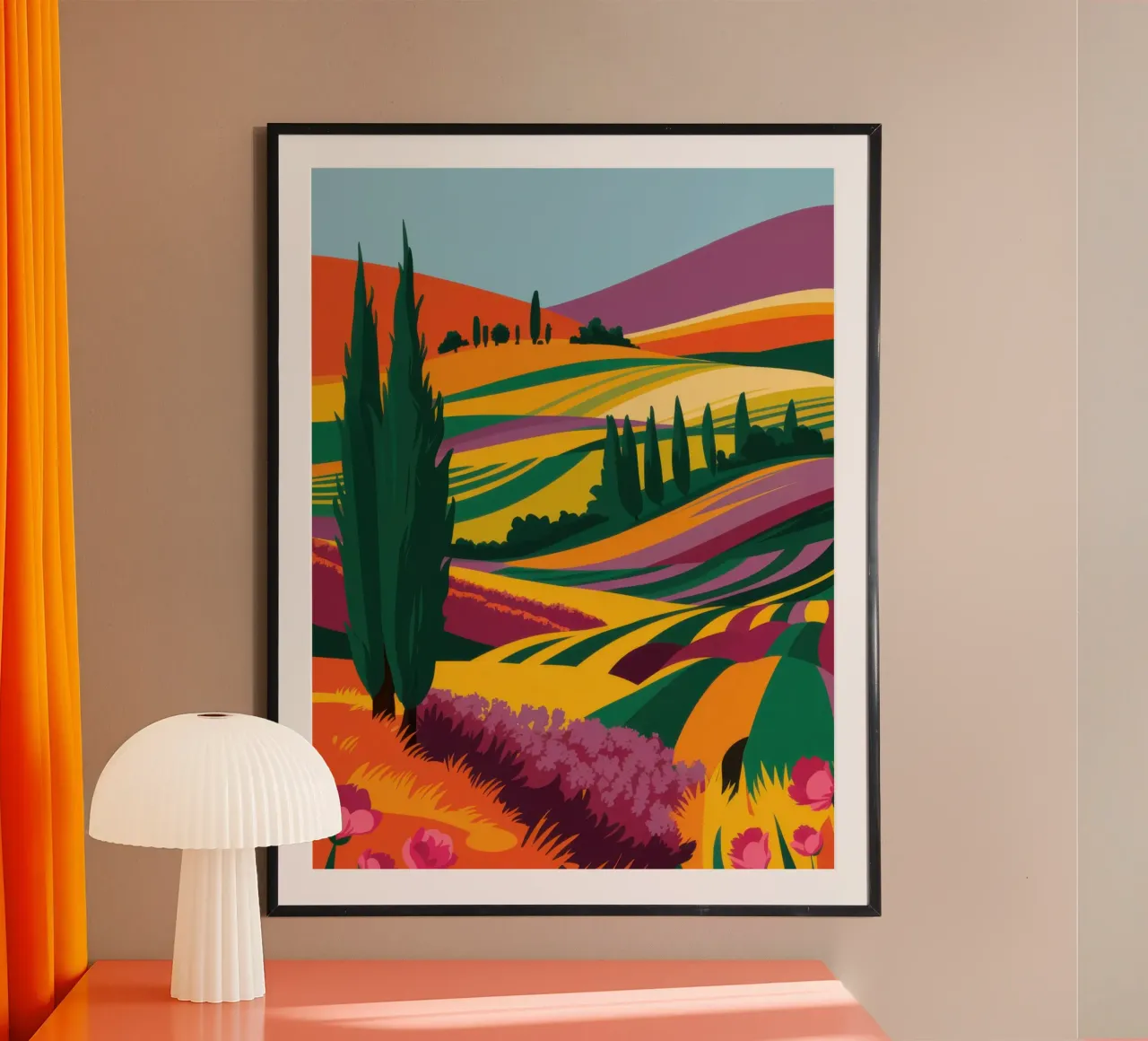 Colline toscane baciate dal sole carta hahnemühle da Ink Pulse