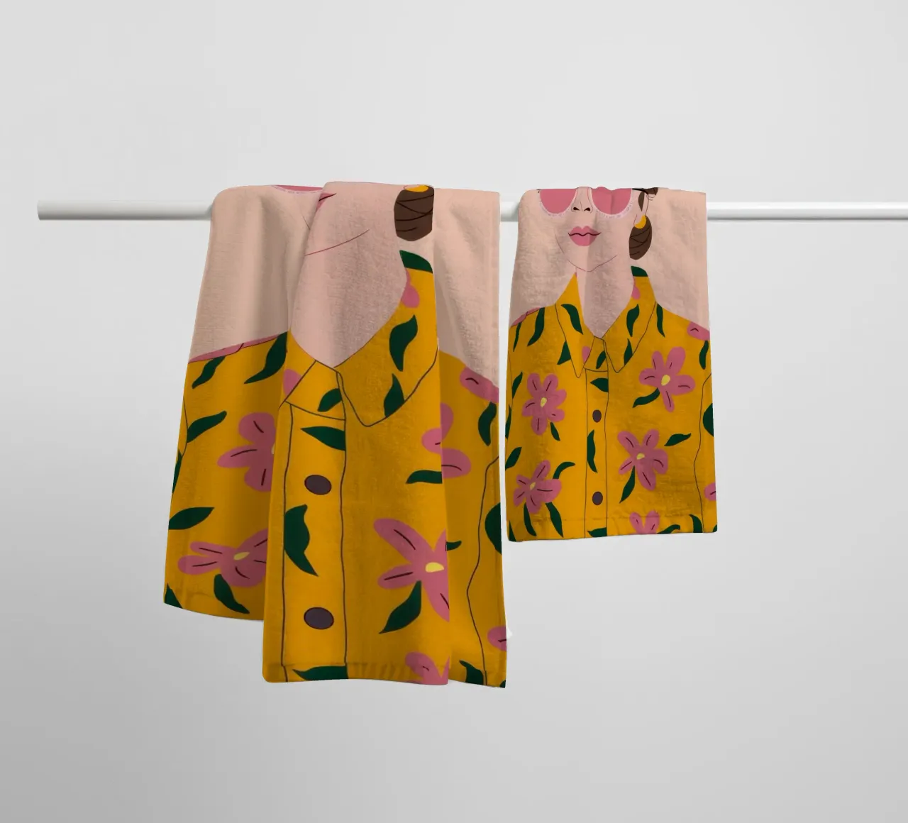 Chic Feline Fascinator towel by Dream Gesso