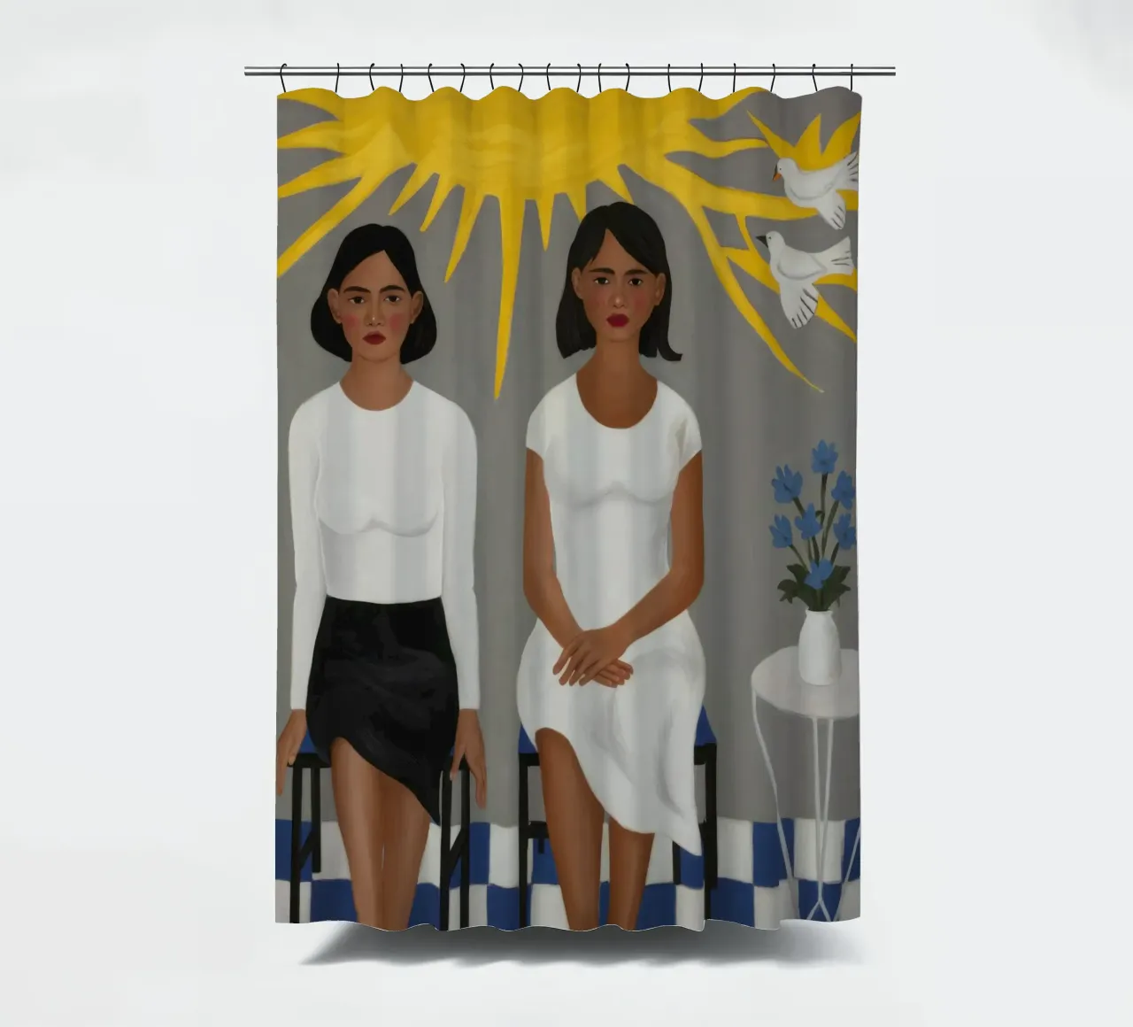 Sorellanza benedetta dal sole tenda da doccia da Mythy Brush