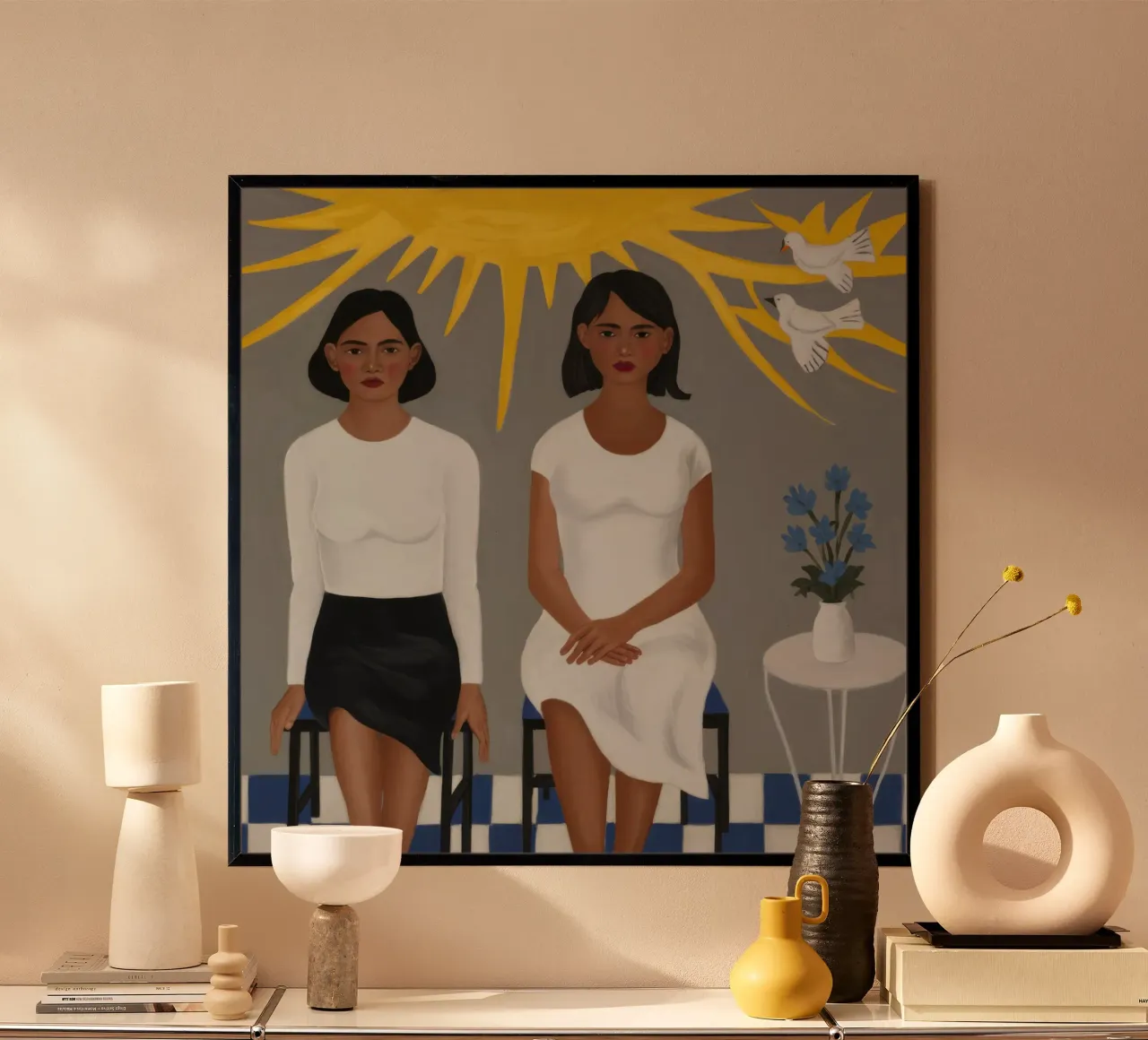 Sorellanza benedetta dal sole carta hahnemühle da Mythy Brush