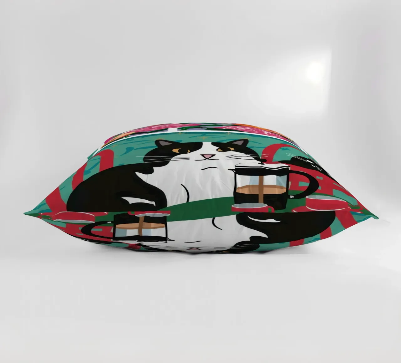 Cat Window Table decorative cushion by Flock Reverie