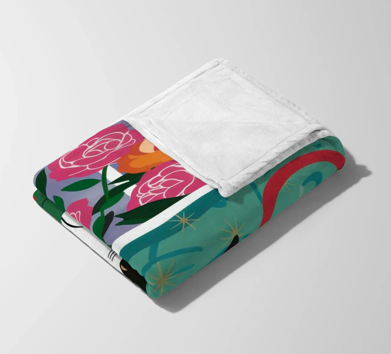 Cat Window Table fleece blanket by Flock Reverie