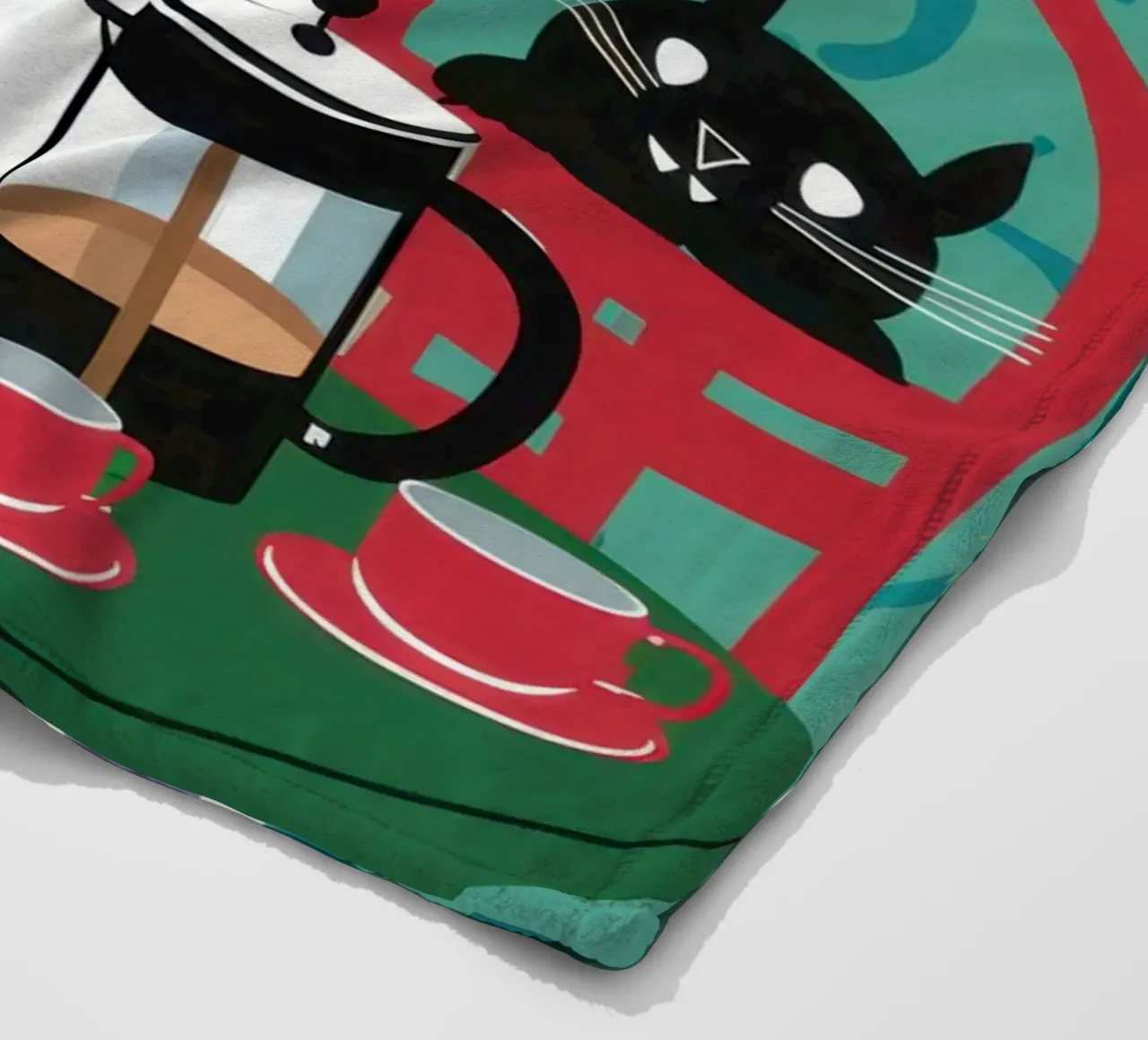 Cat Window Table fleece blanket by Flock Reverie