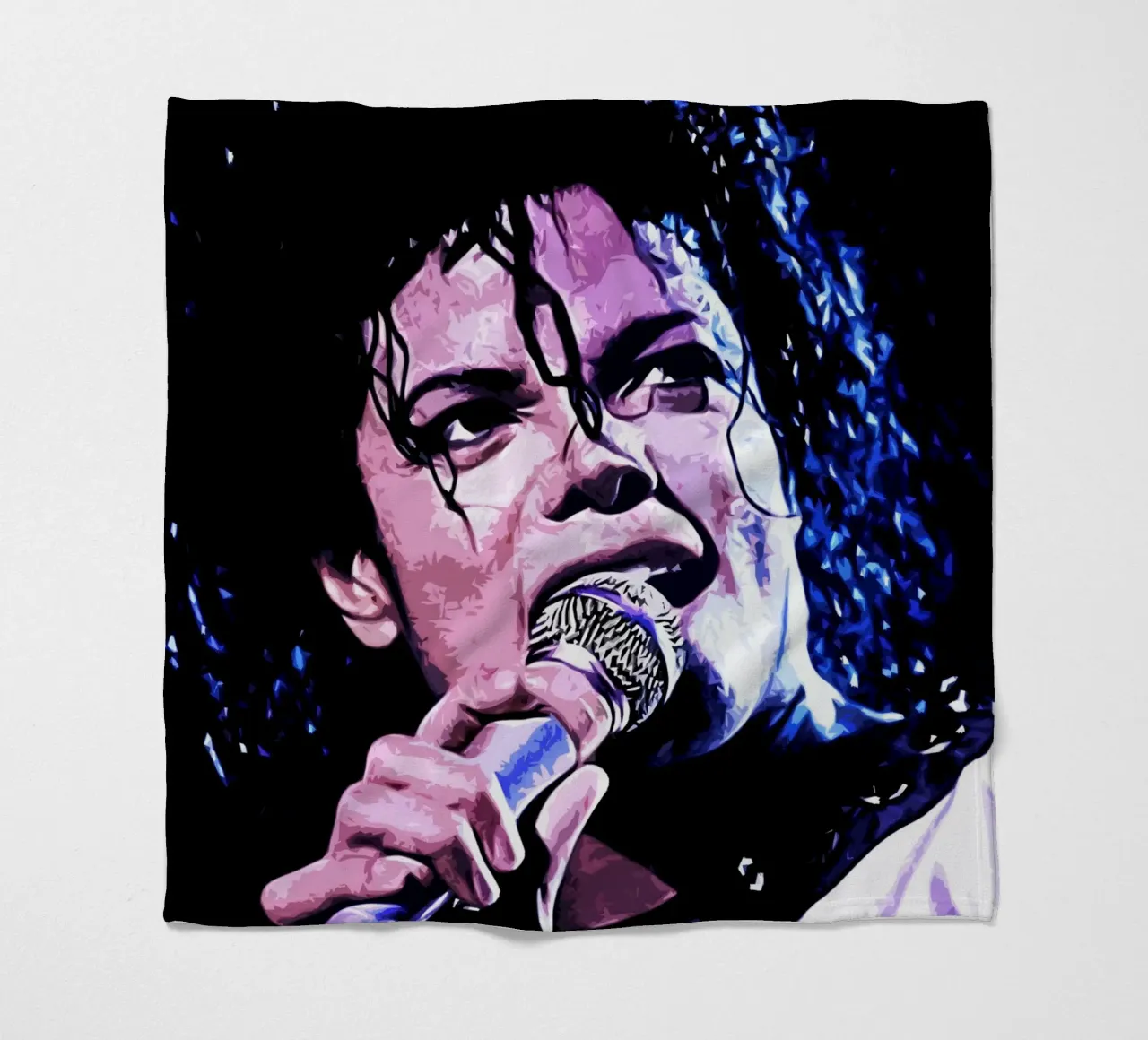 Michael Jackson king of pop music 31 Art Print fleece blanket by music soul