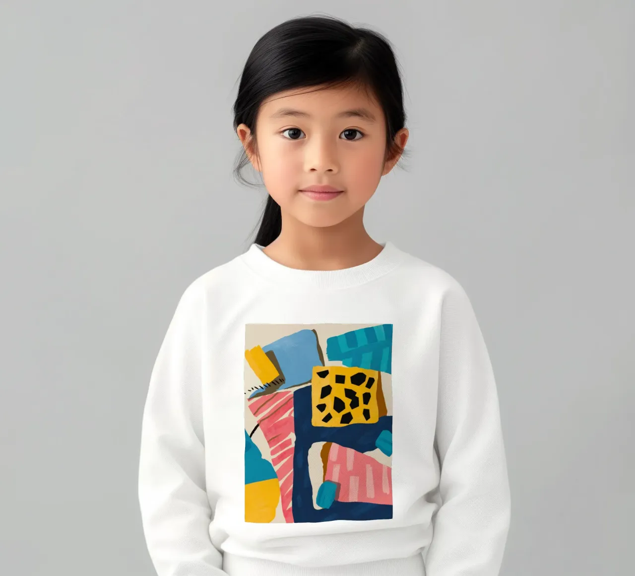 Leopard Abstract Collage kids sweatshirt by Prism Ritual