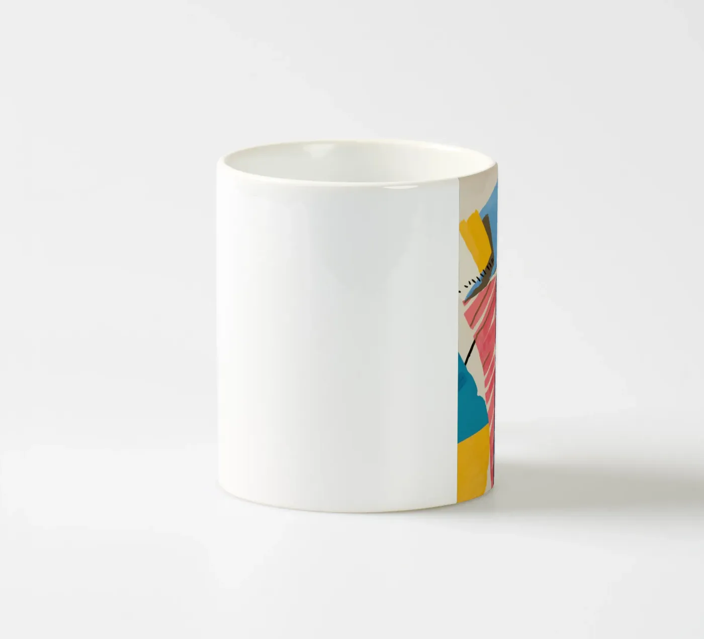 Leopard Abstract Collage ceramic mug by Prism Ritual
