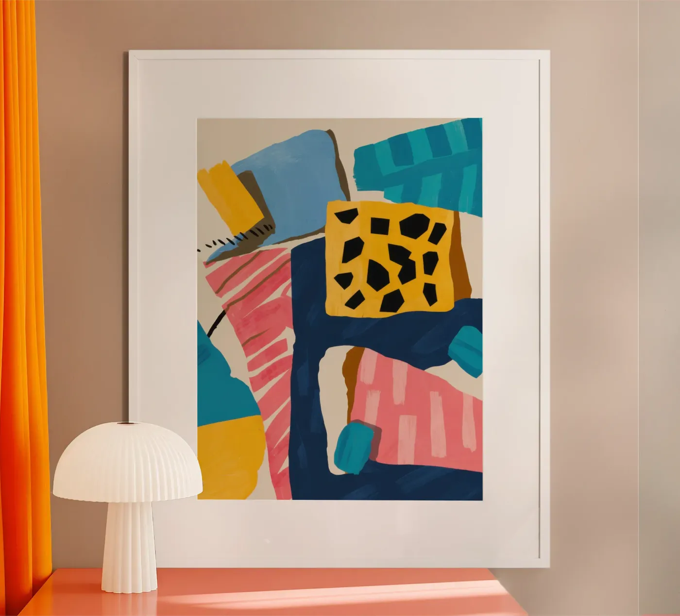 Leopard Abstract Collage poster by Prism Ritual