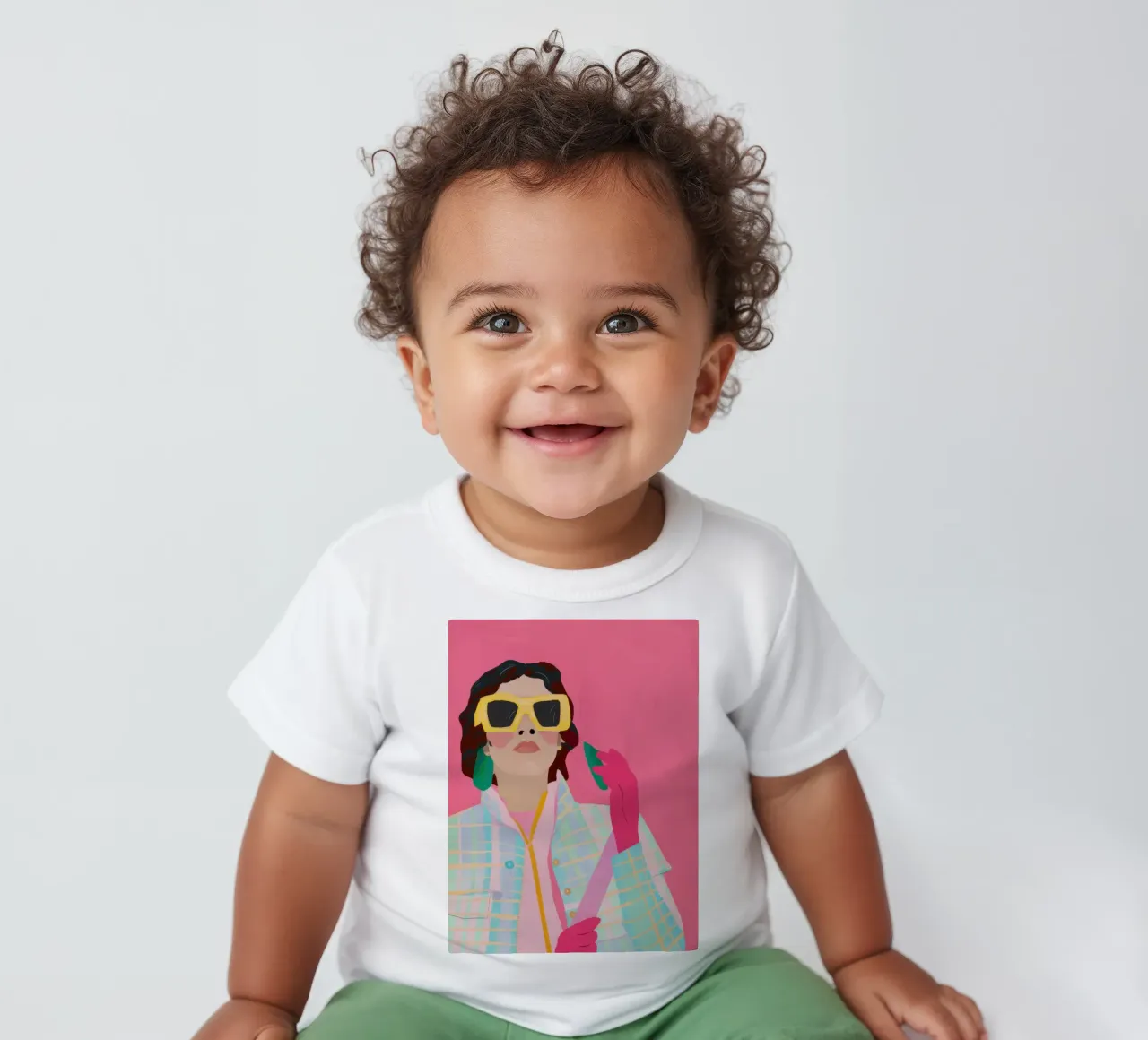 Rouge à lèvres Pop Art Flash t-shirt pour bébé de Giant Foxs