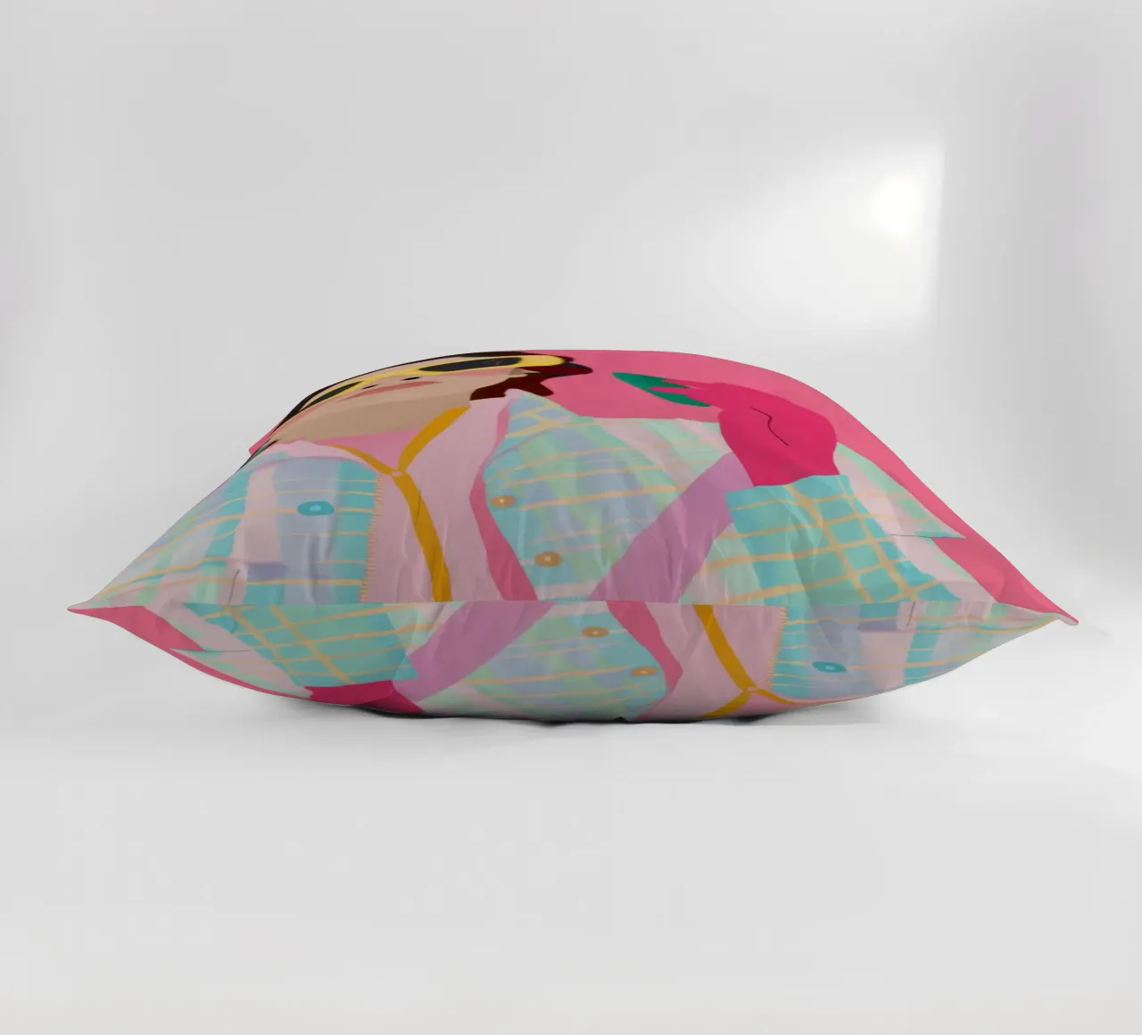 Pop Art Lipstick Flash decorative cushion by Giant Foxs