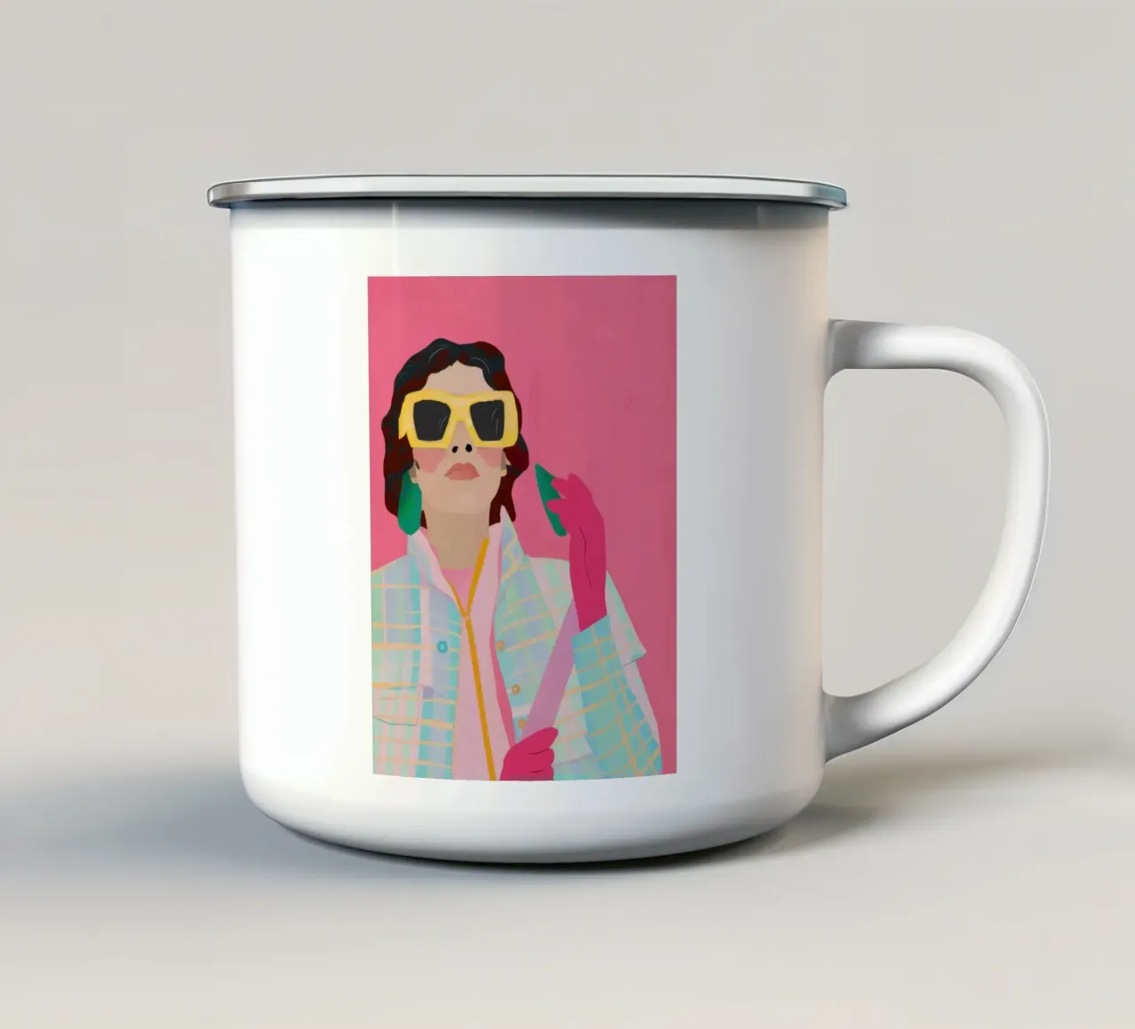 Rossetto Flash Pop Art tazza in smalto da Giant Foxs
