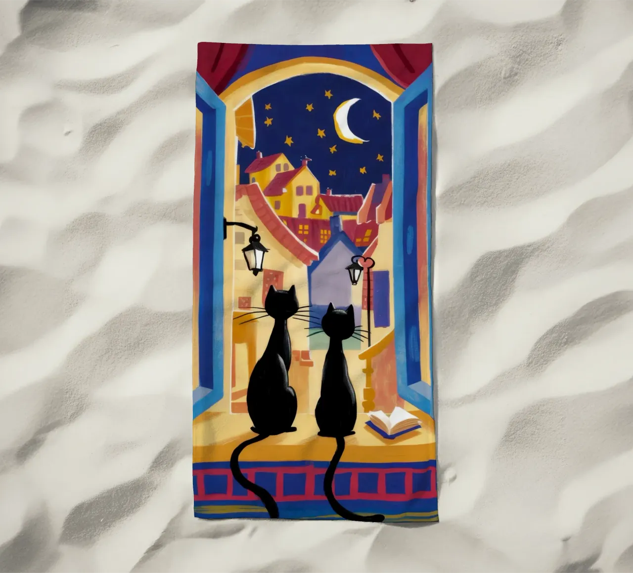 Osservatori di finestre gotiche telo mare da Ink Pulse