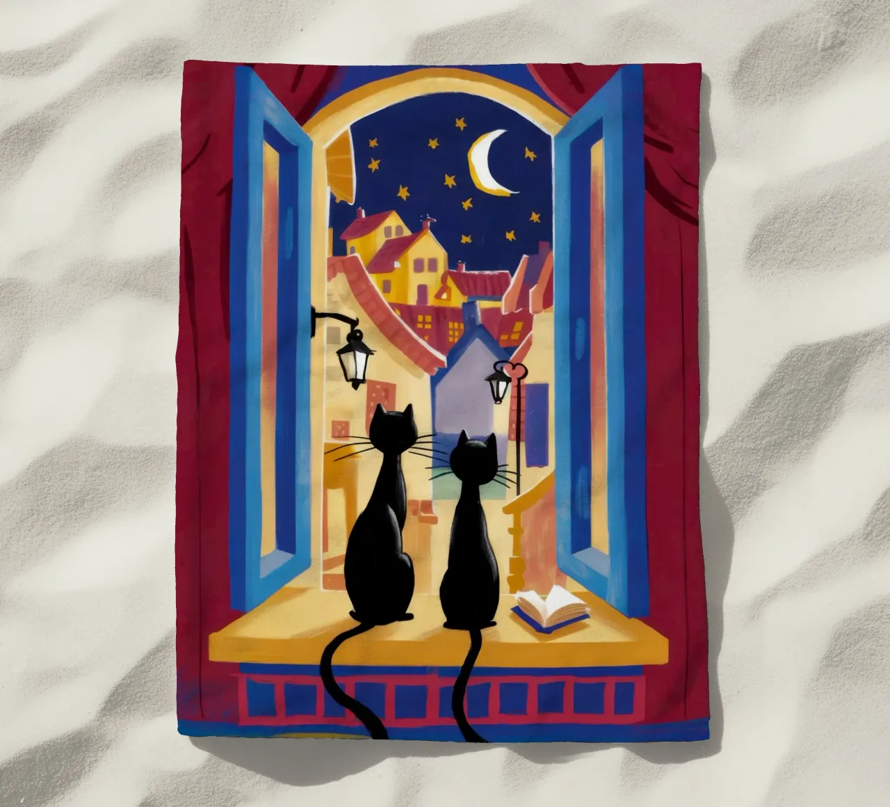 Osservatori di finestre gotiche telo mare da Ink Pulse