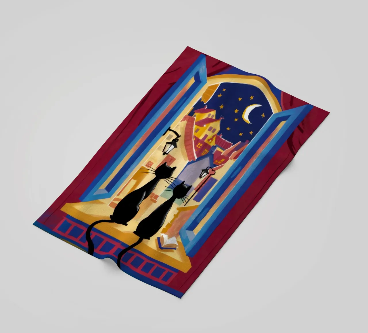 Osservatori di finestre gotiche telo mare da Ink Pulse