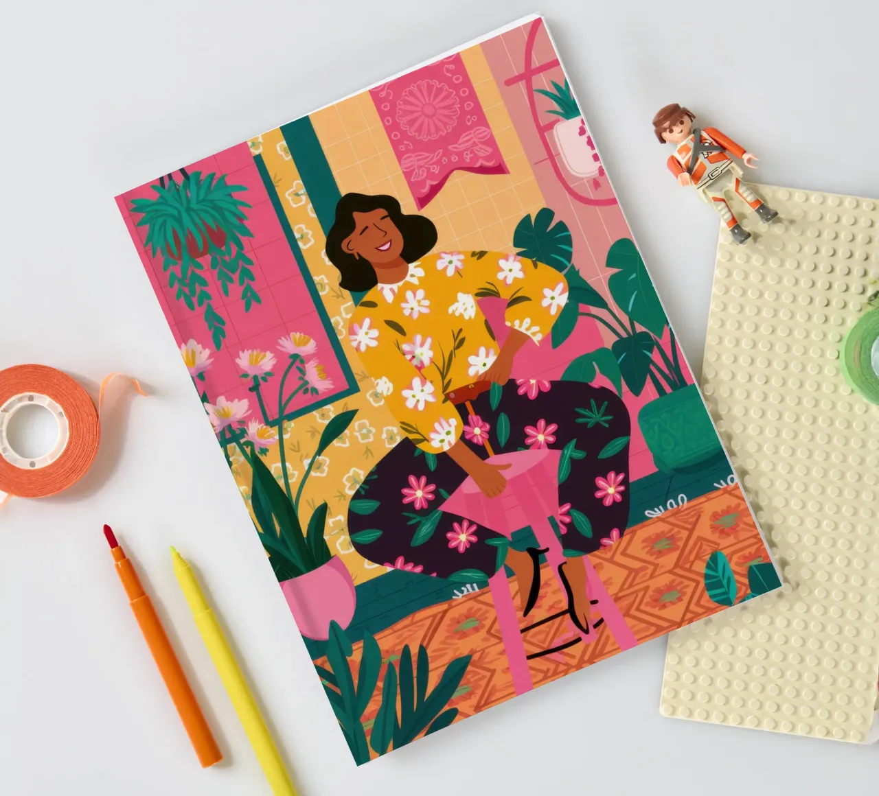 Maximalist Floral Throne notebook by Dream Gesso