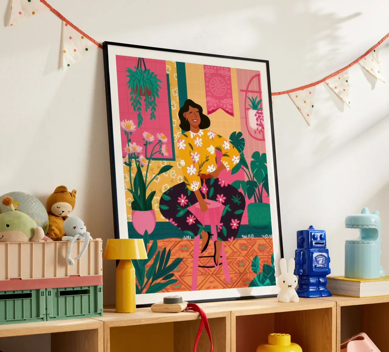 Maximalistischer Blumenthron Poster von Dream Gesso