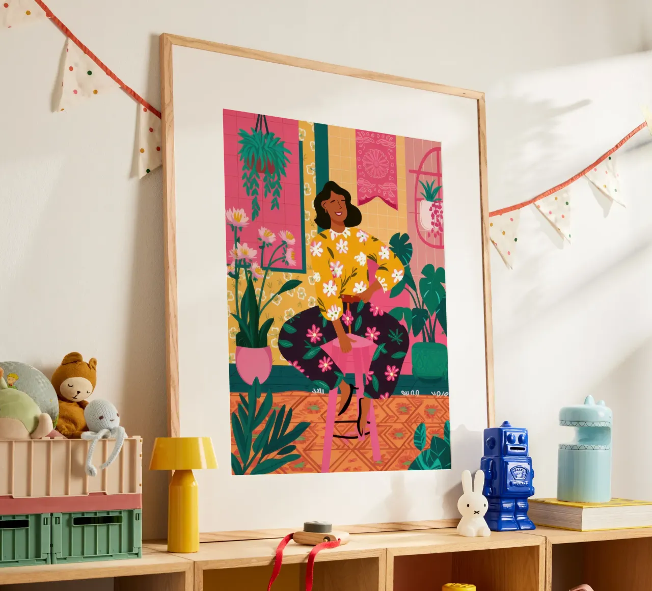 Maximalistischer Blumenthron Poster von Dream Gesso