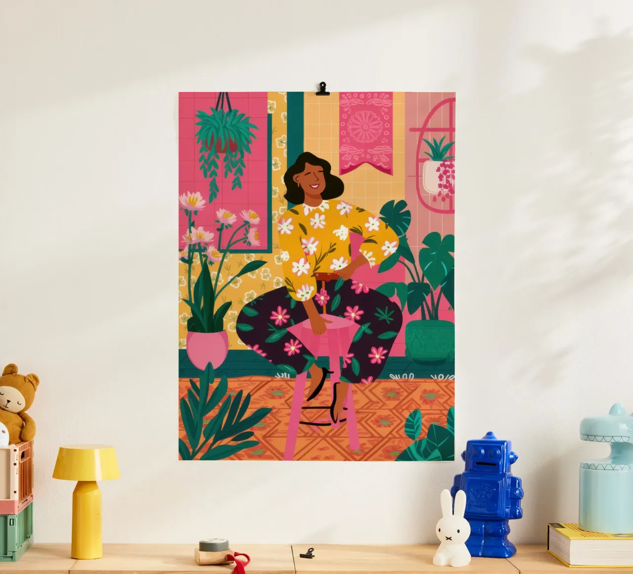 Maximalistischer Blumenthron Poster von Dream Gesso