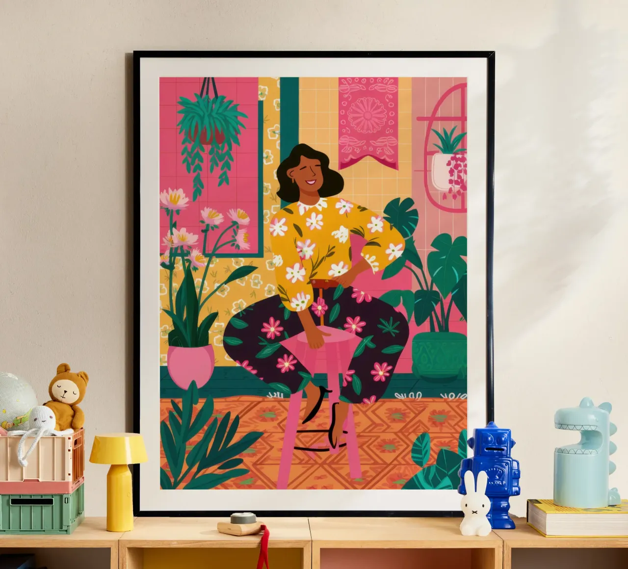 Maximalistischer Blumenthron Poster von Dream Gesso