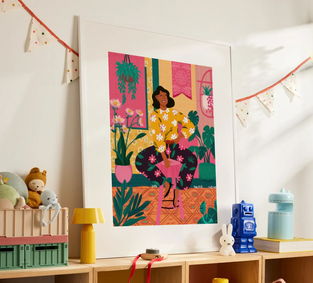 Maximalistischer Blumenthron Poster von Dream Gesso