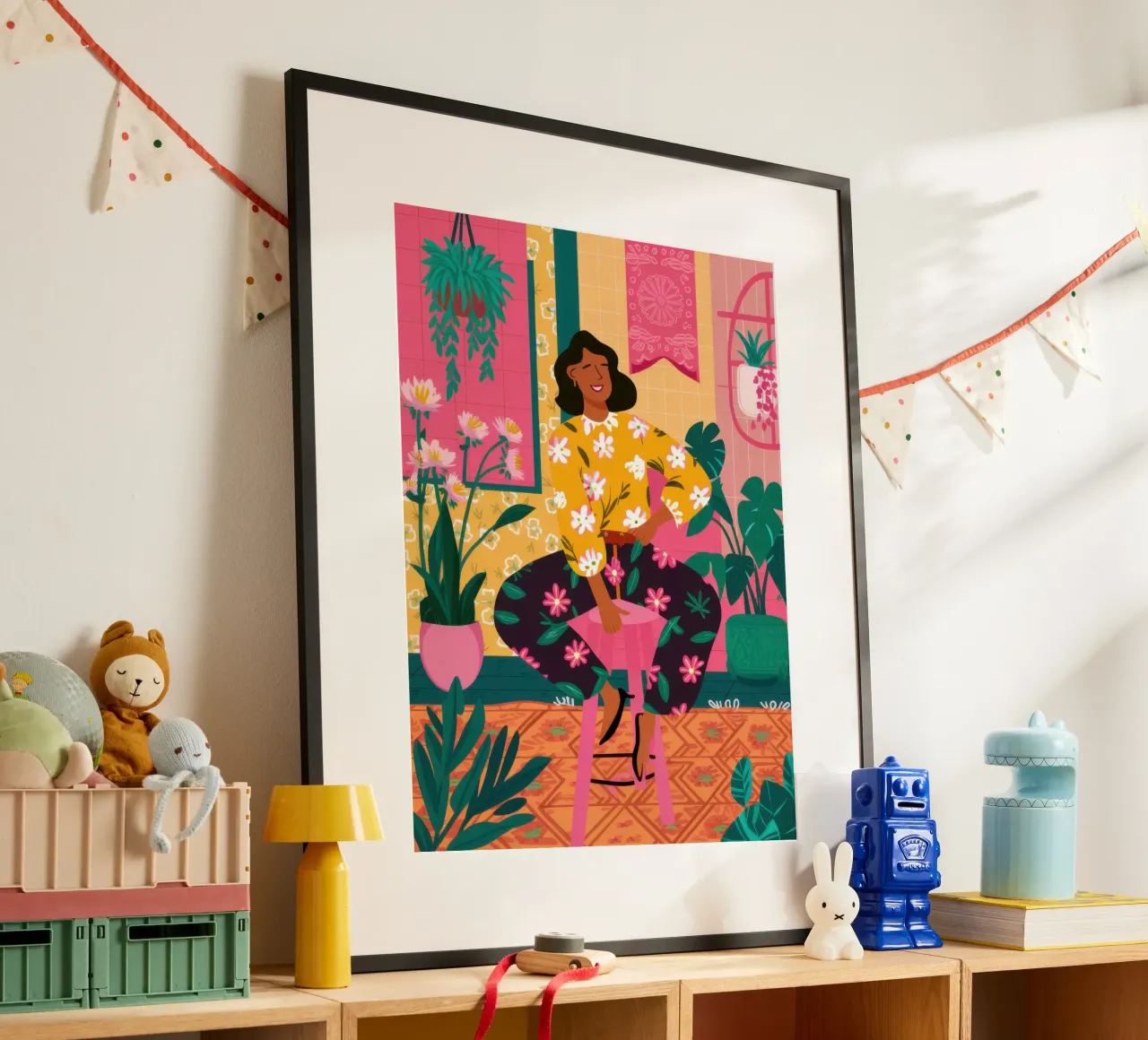 Maximalistischer Blumenthron Poster von Dream Gesso