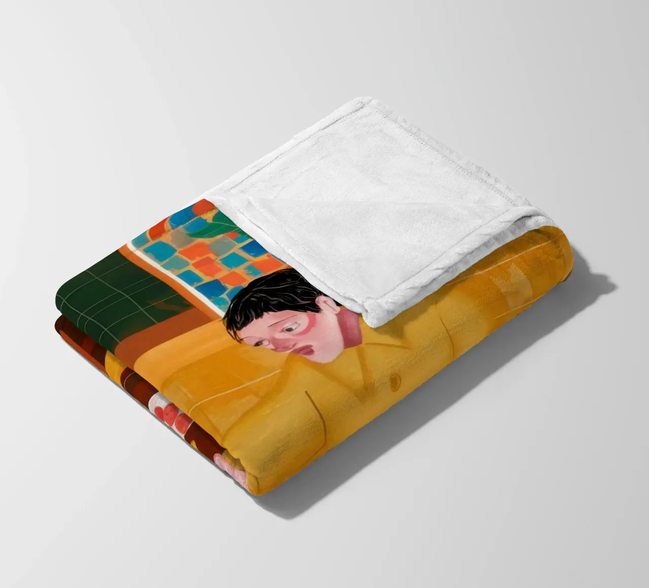 L'ora del tè giallo sole coperta in pile da Mythy Brush