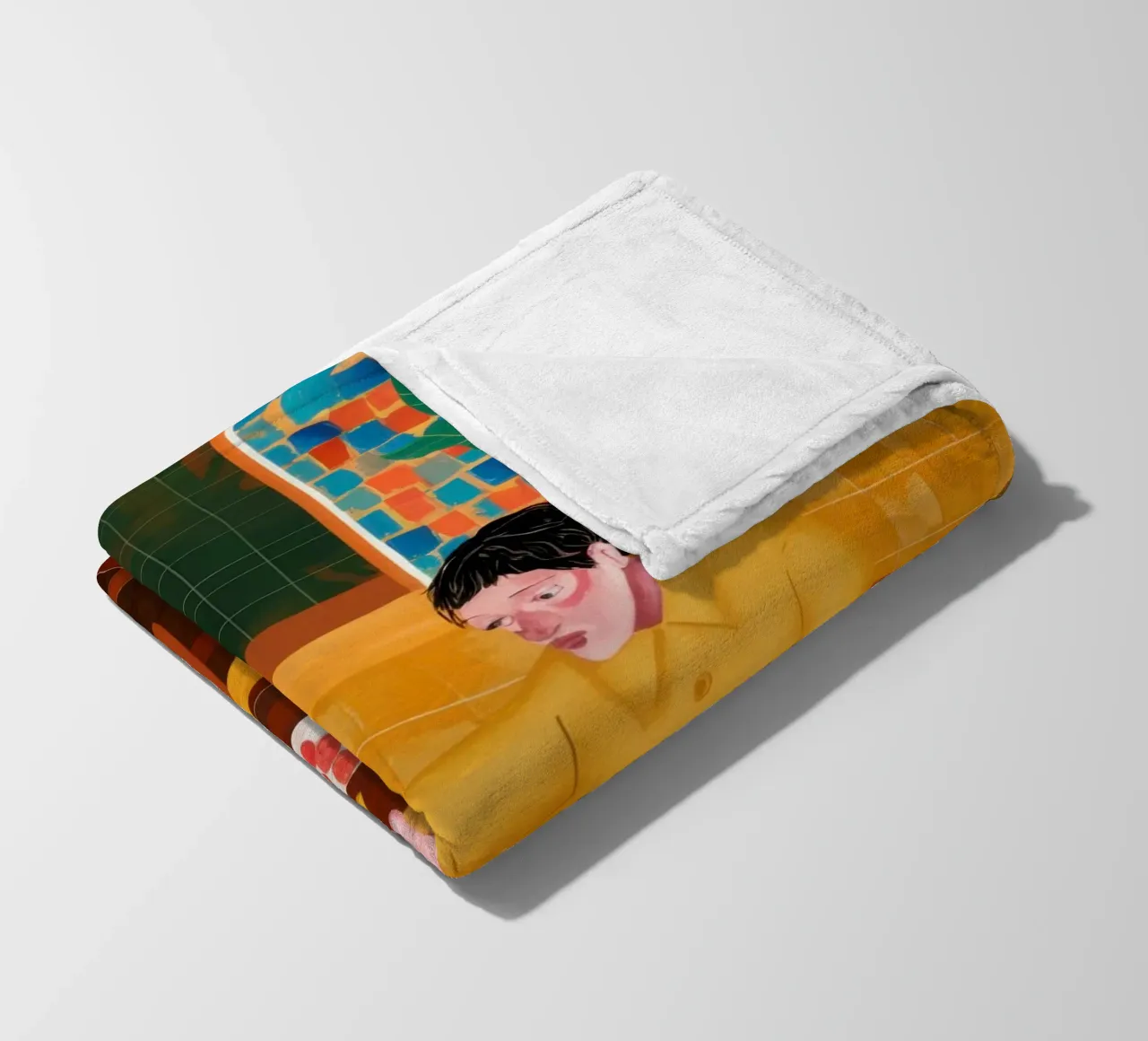 L'ora del tè giallo sole coperta in pile da Mythy Brush