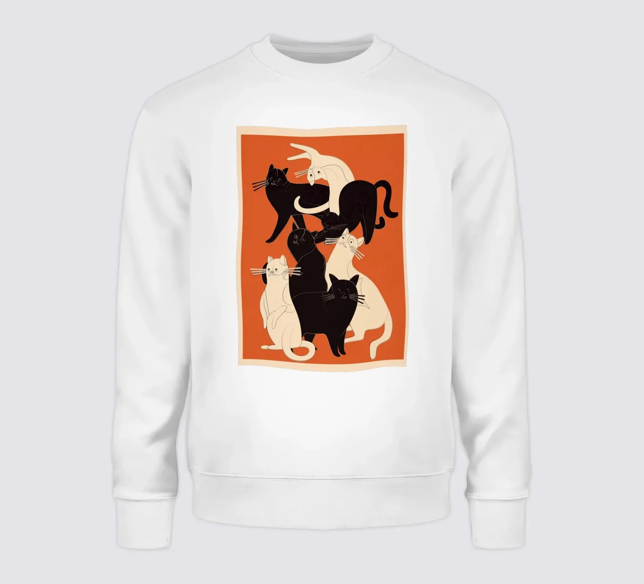 Minimal Abstract Cats 2 felpa da cityart