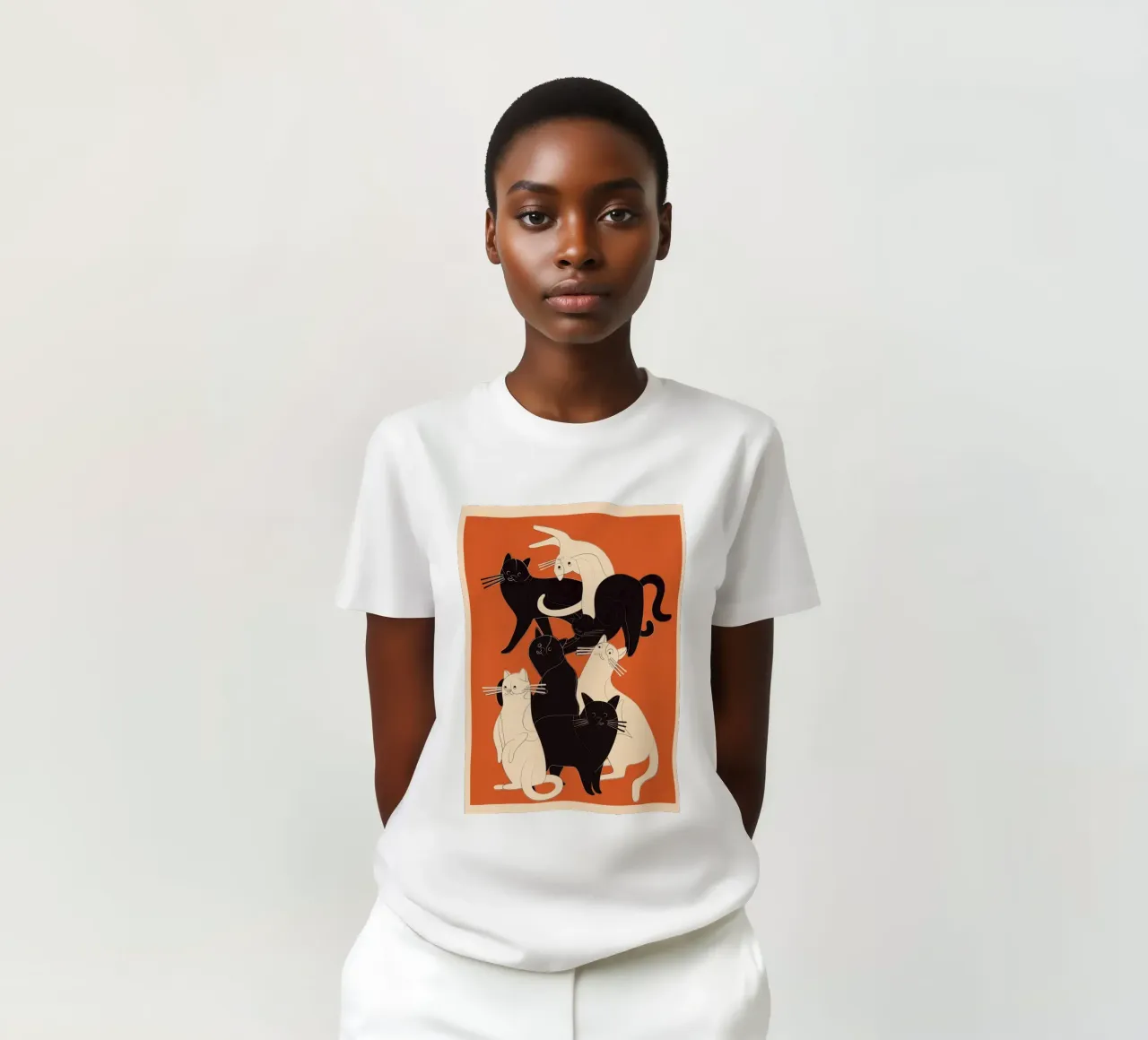 Minimal Abstract Cats 2 t-shirt da cityart