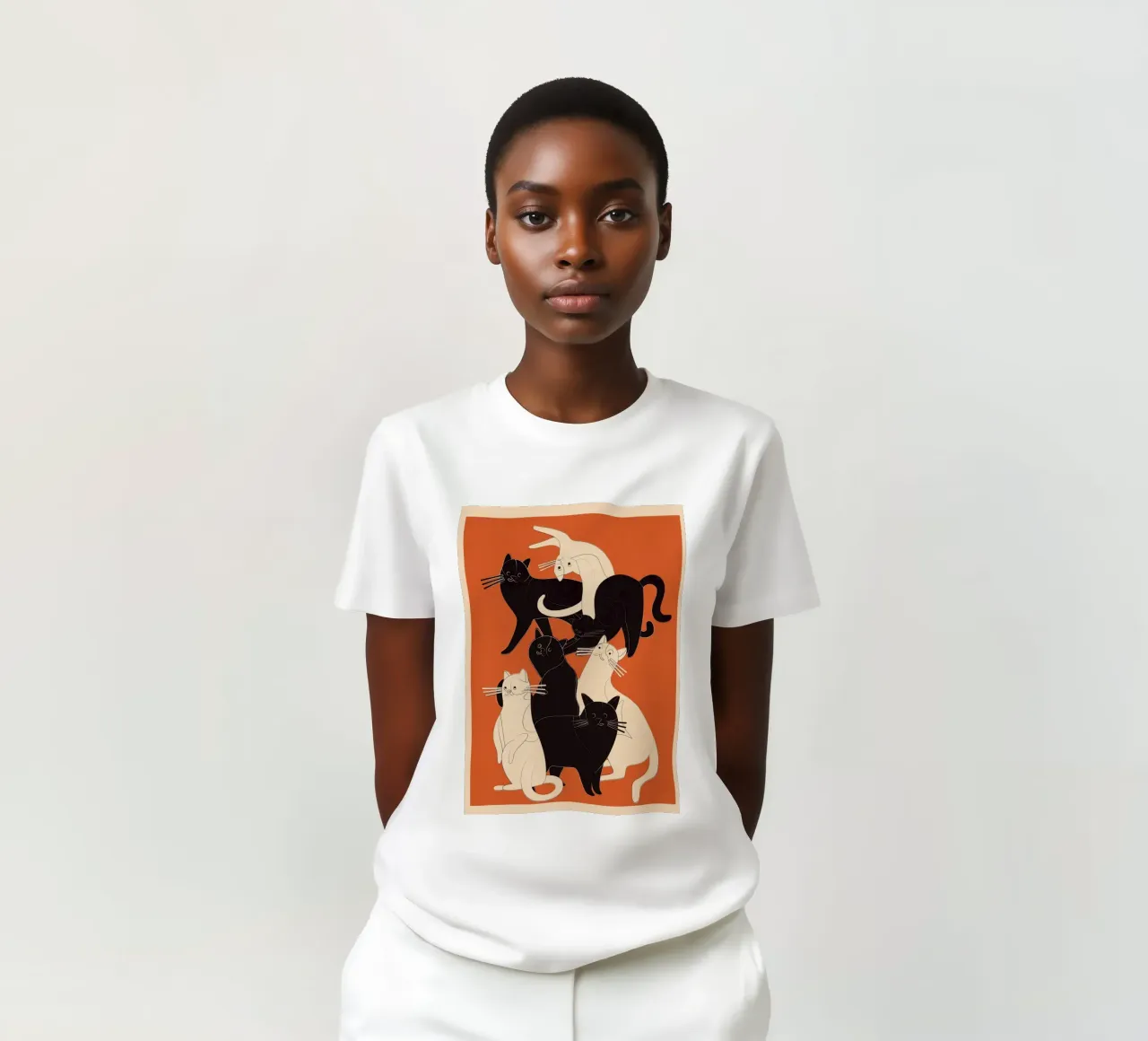 Minimal Abstract Cats 2 t-shirt da cityart