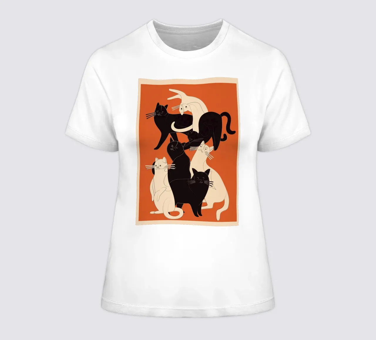 Minimal Abstract Cats 2 t-shirt da donna da cityart
