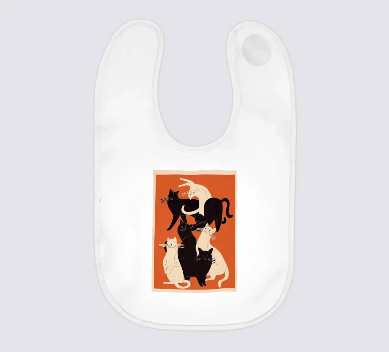 Minimal Abstract Cats 2 bavaglino da cityart