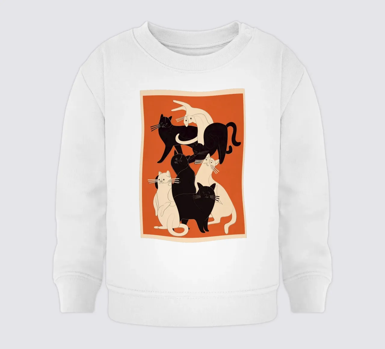 Minimal Abstract Cats 2 felpa neonato da cityart