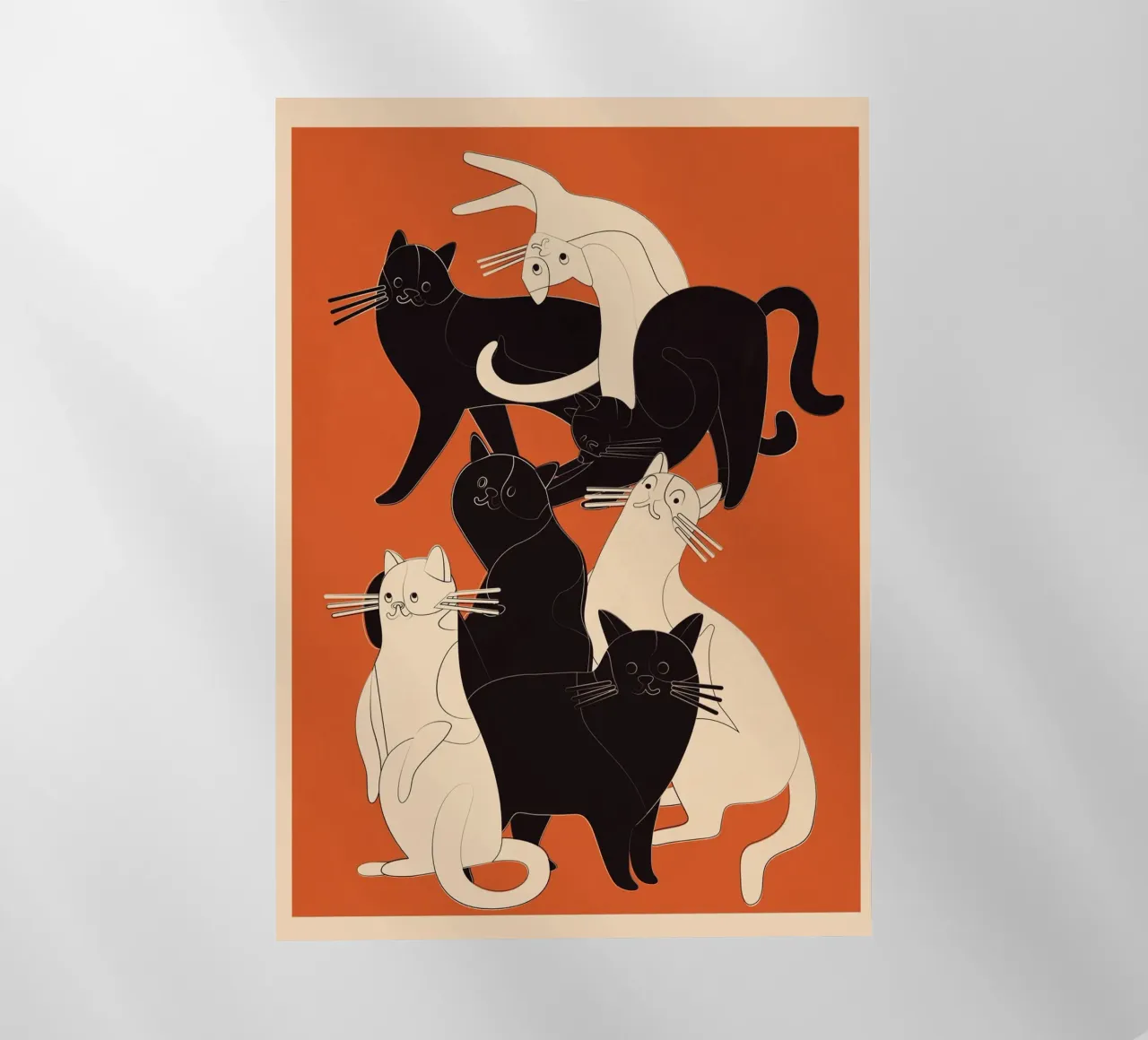 Minimal Abstract Cats 2 pellicola backlit da cityart