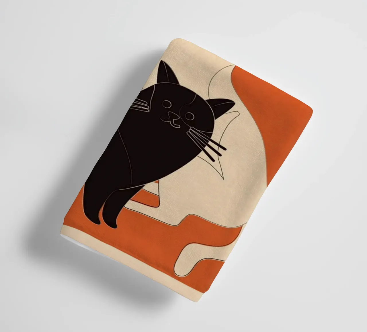 Minimal Abstract Cats 2 asciugamano da bagno da cityart