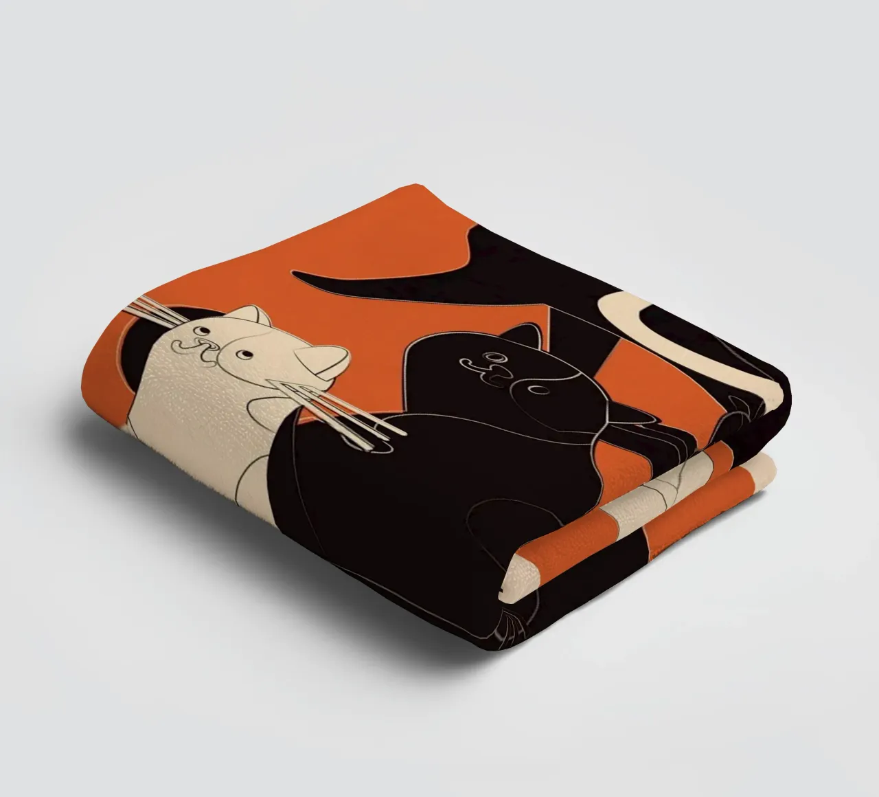 Minimal Abstract Cats 2 asciugamano da bagno da cityart