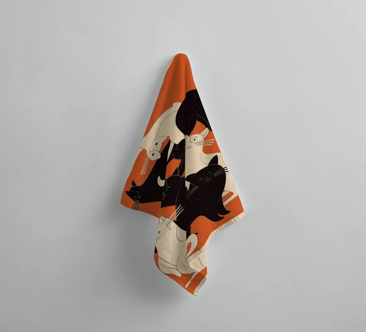 Minimal Abstract Cats 2 asciugamano da bagno da cityart