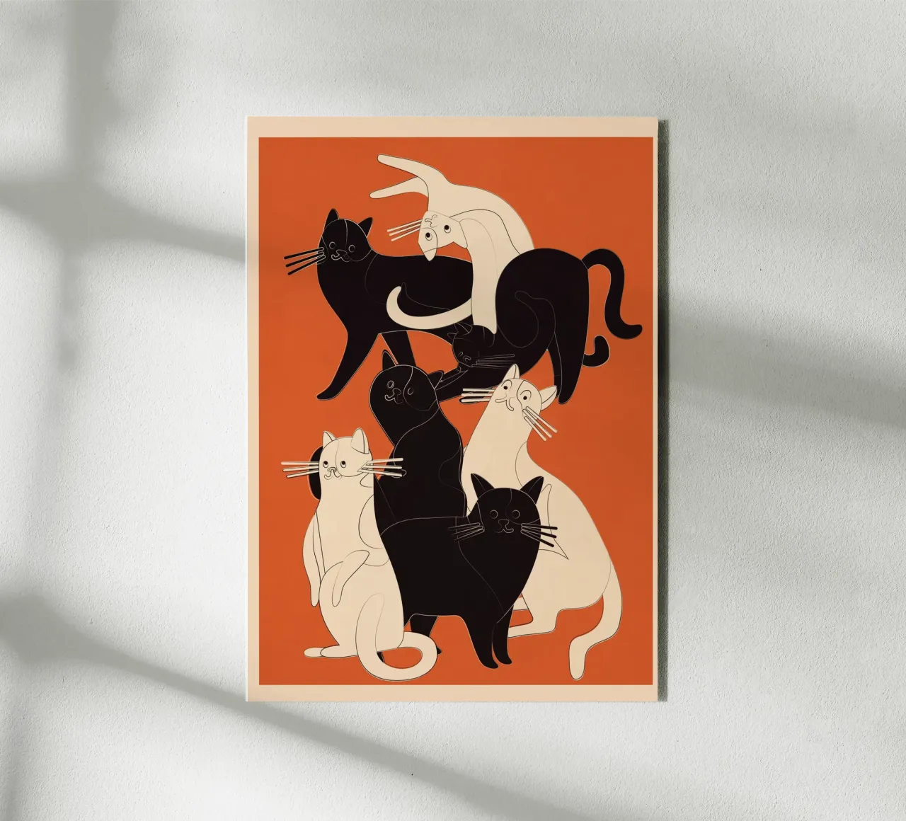 Minimal Abstract Cats 2 alluminio dibond da cityart