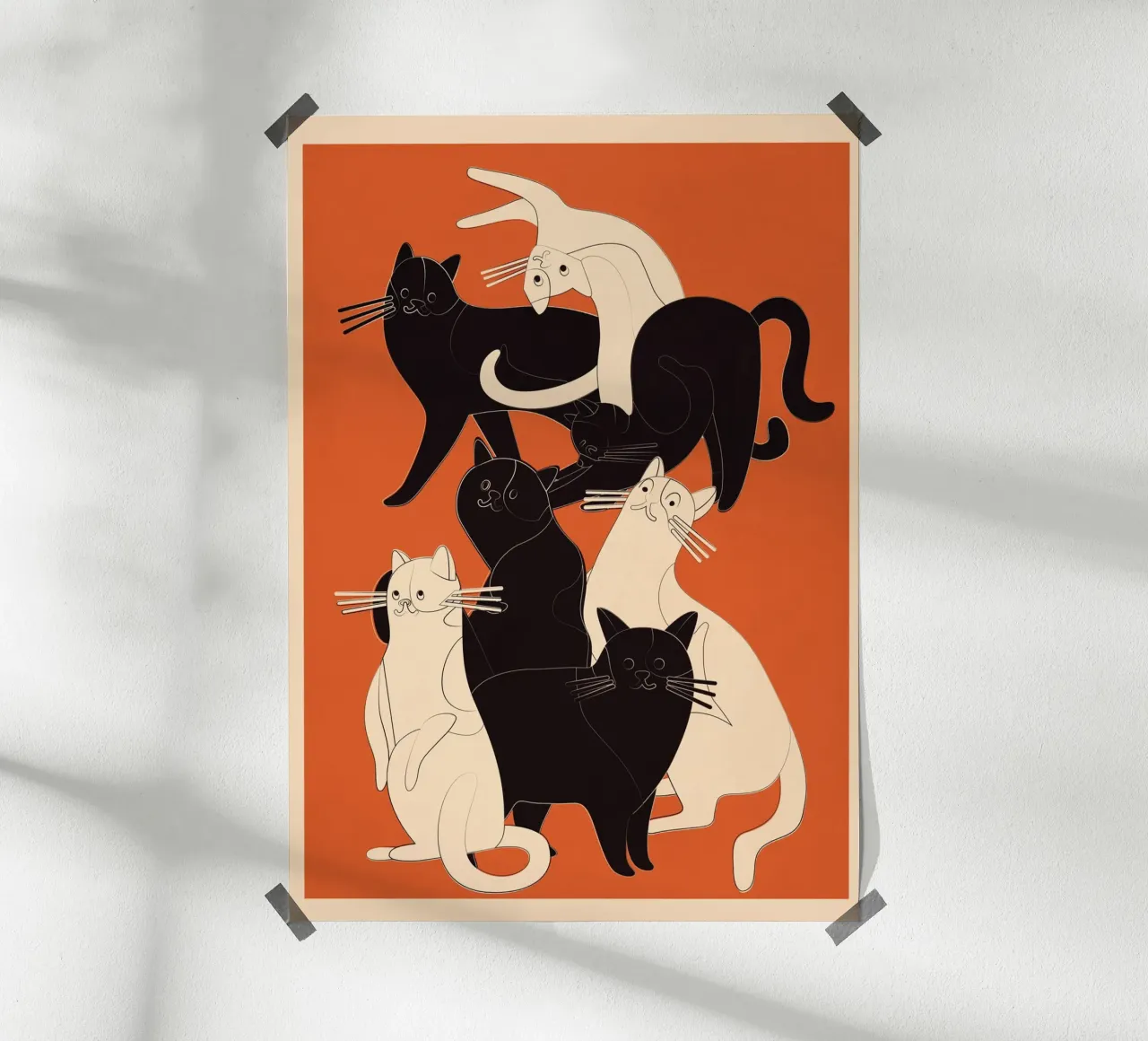 Minimal Abstract Cats 2 carta hahnemühle da cityart