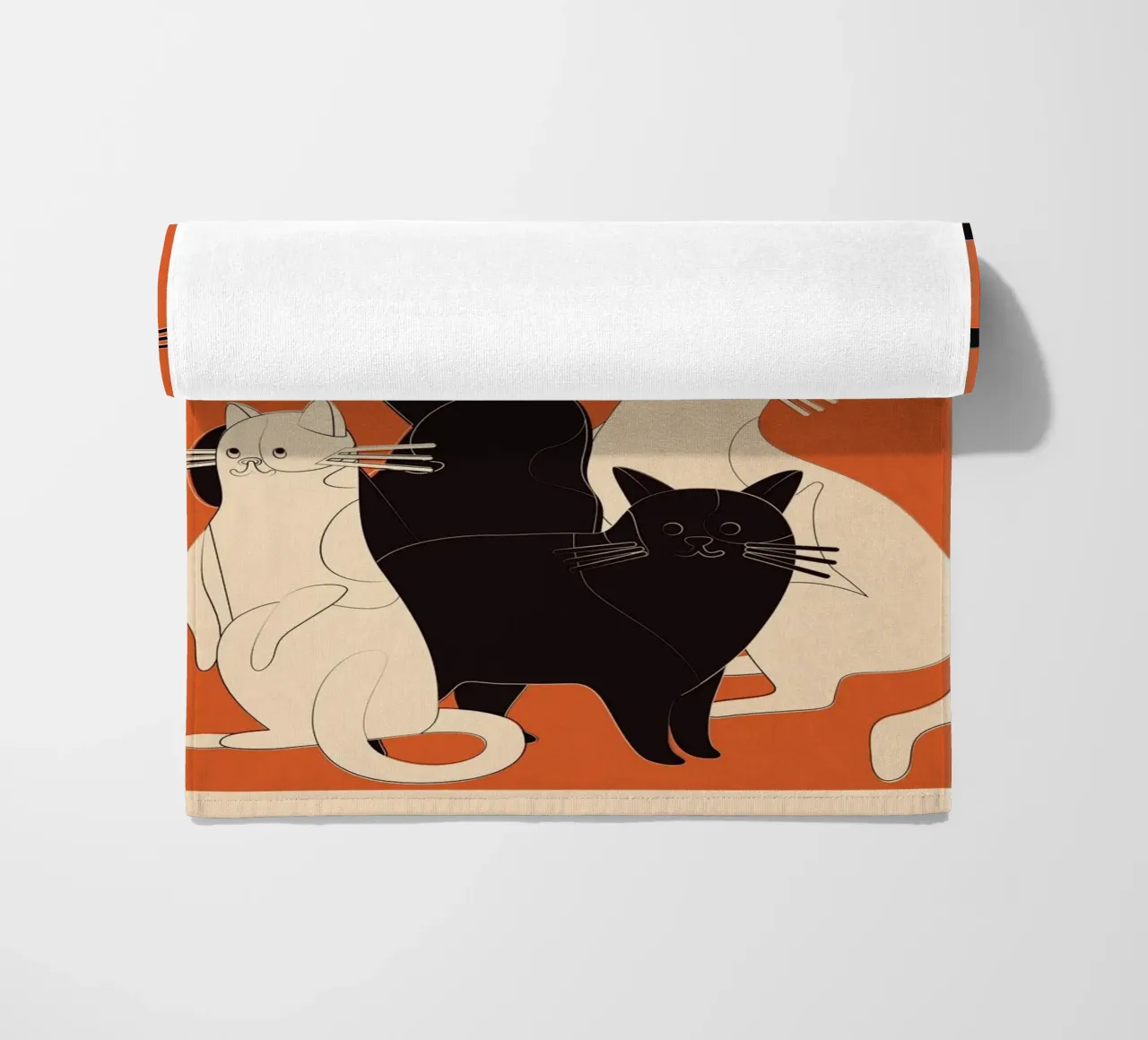 Minimal Abstract Cats 2 telo mare da cityart