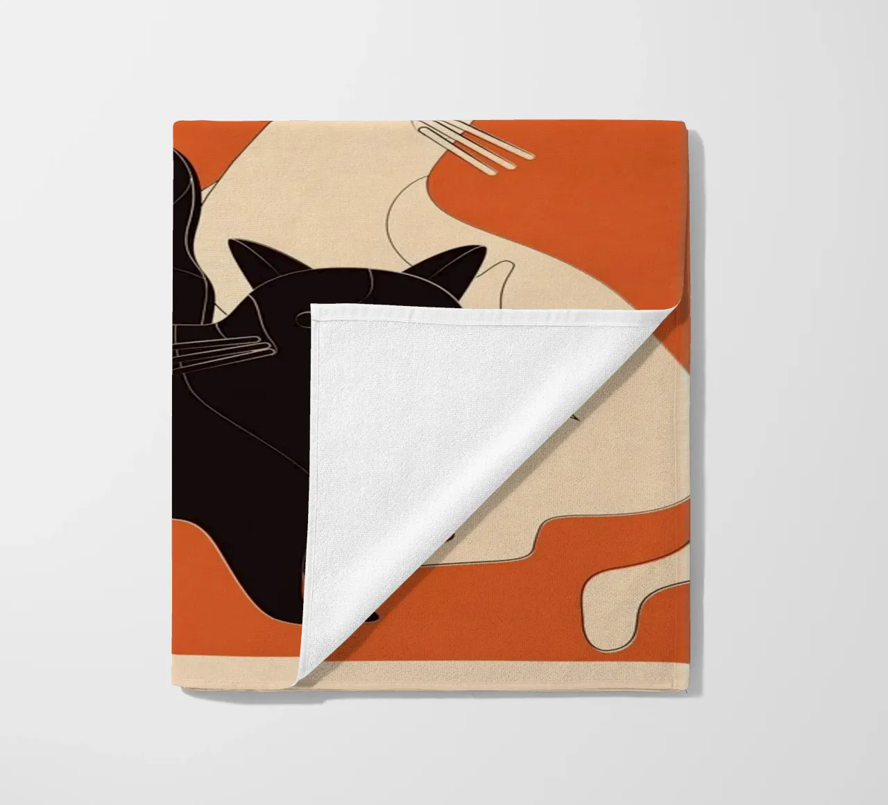 Minimal Abstract Cats 2 telo mare da cityart