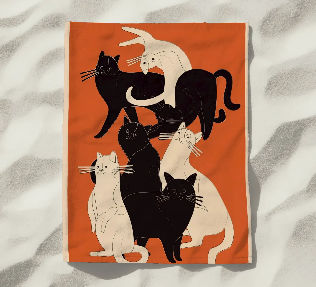 Minimal Abstract Cats 2 telo mare da cityart