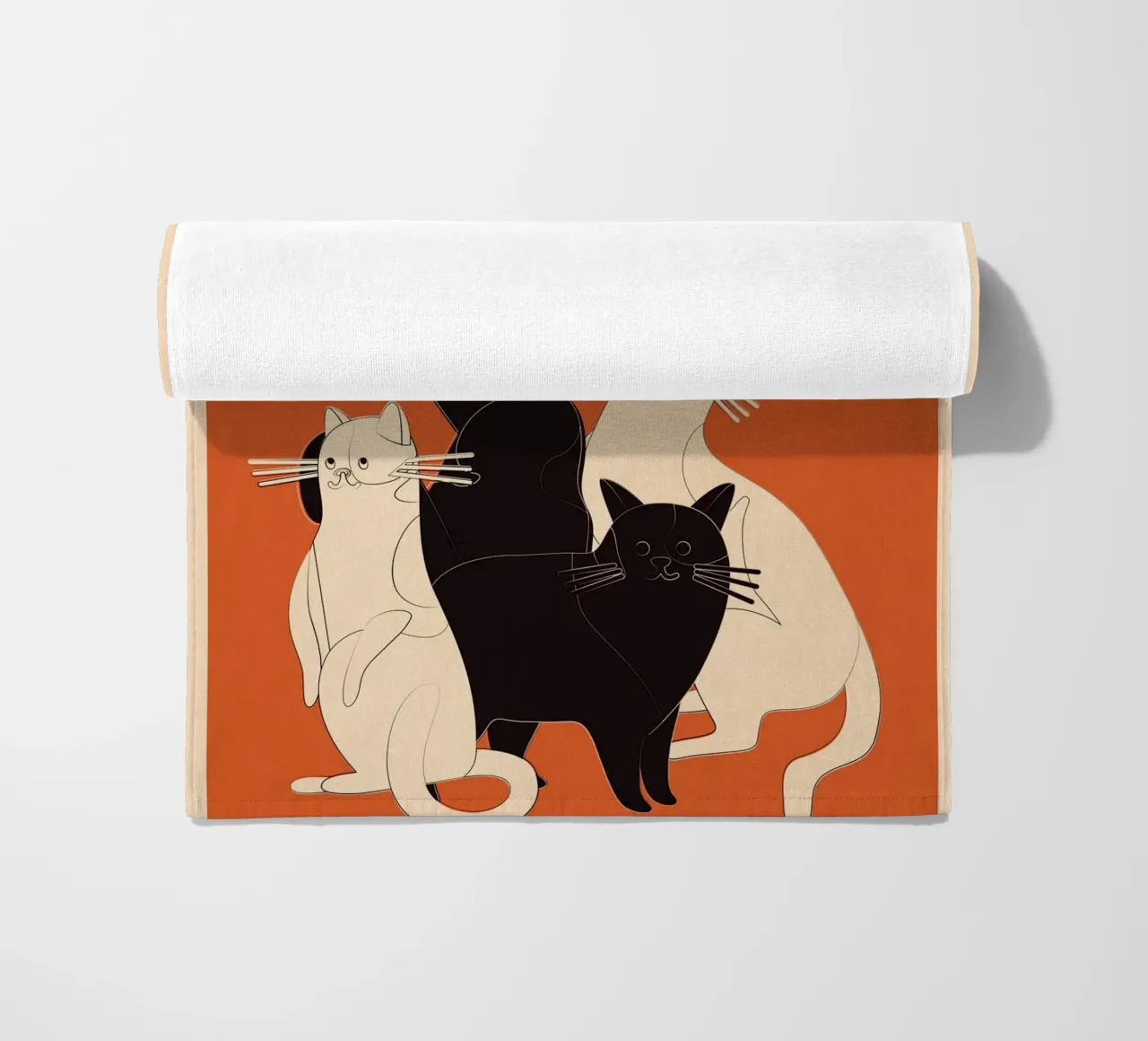 Minimal Abstract Cats 2 telo mare da cityart