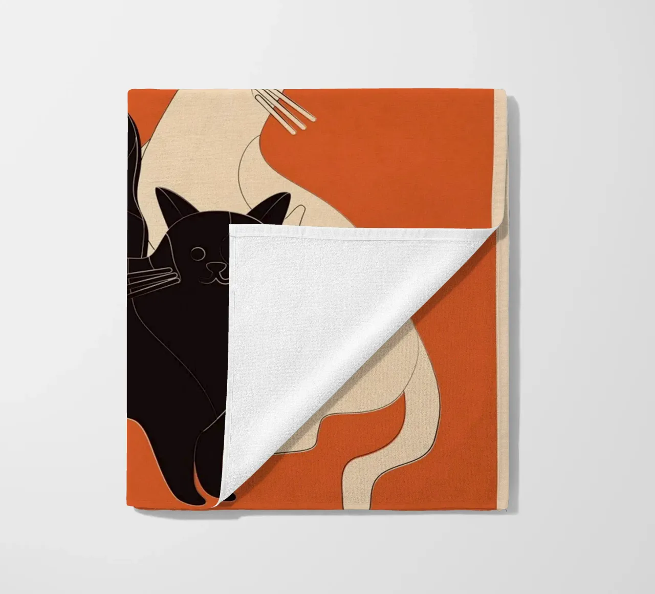 Minimal Abstract Cats 2 telo mare da cityart
