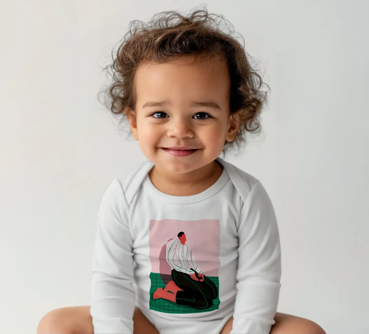 La solitudine nella semplicità body neonato maniche lunghe da Ink Pulse