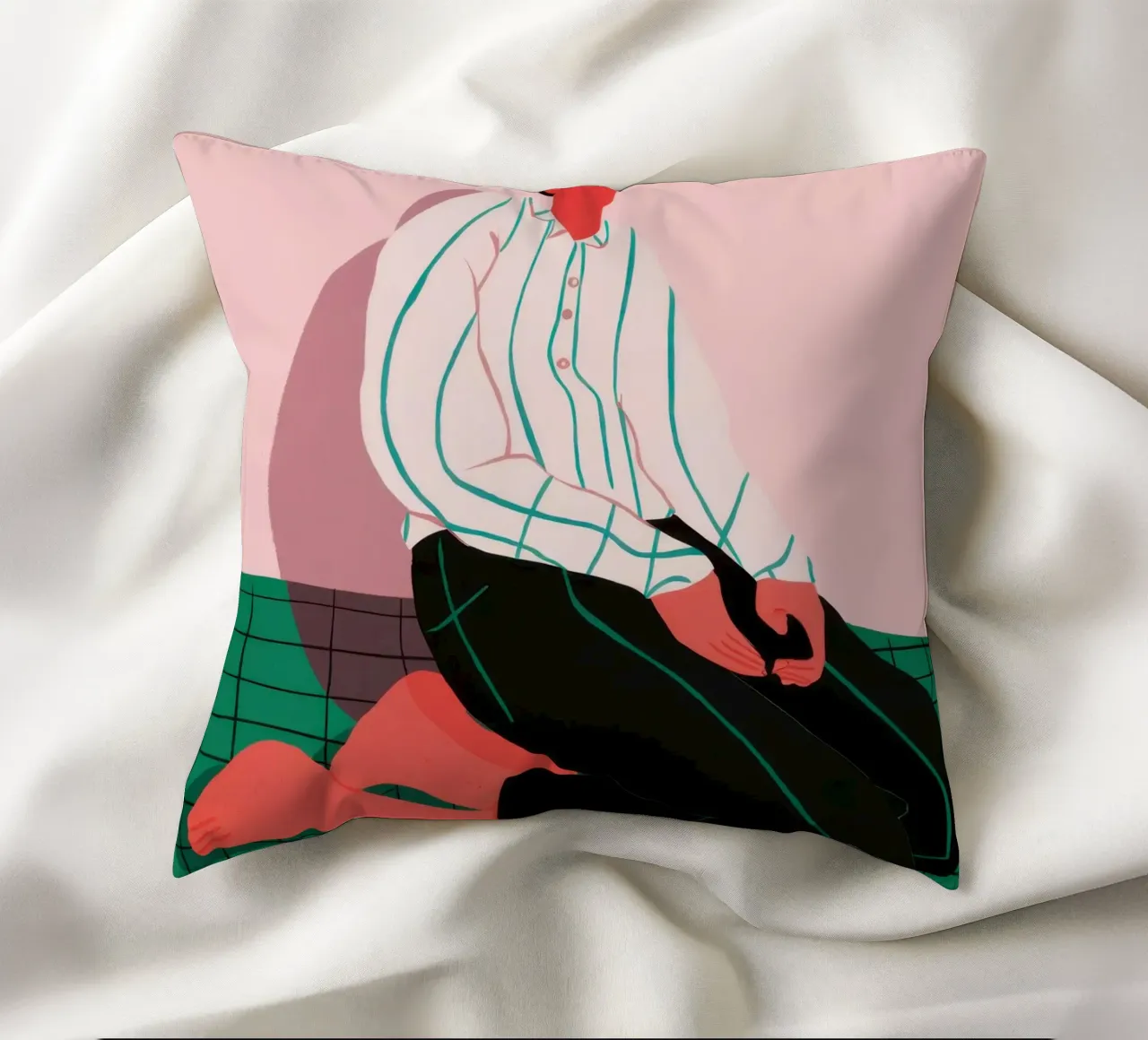 Solitude in Simplicity decorative cushion by Ink Pulse