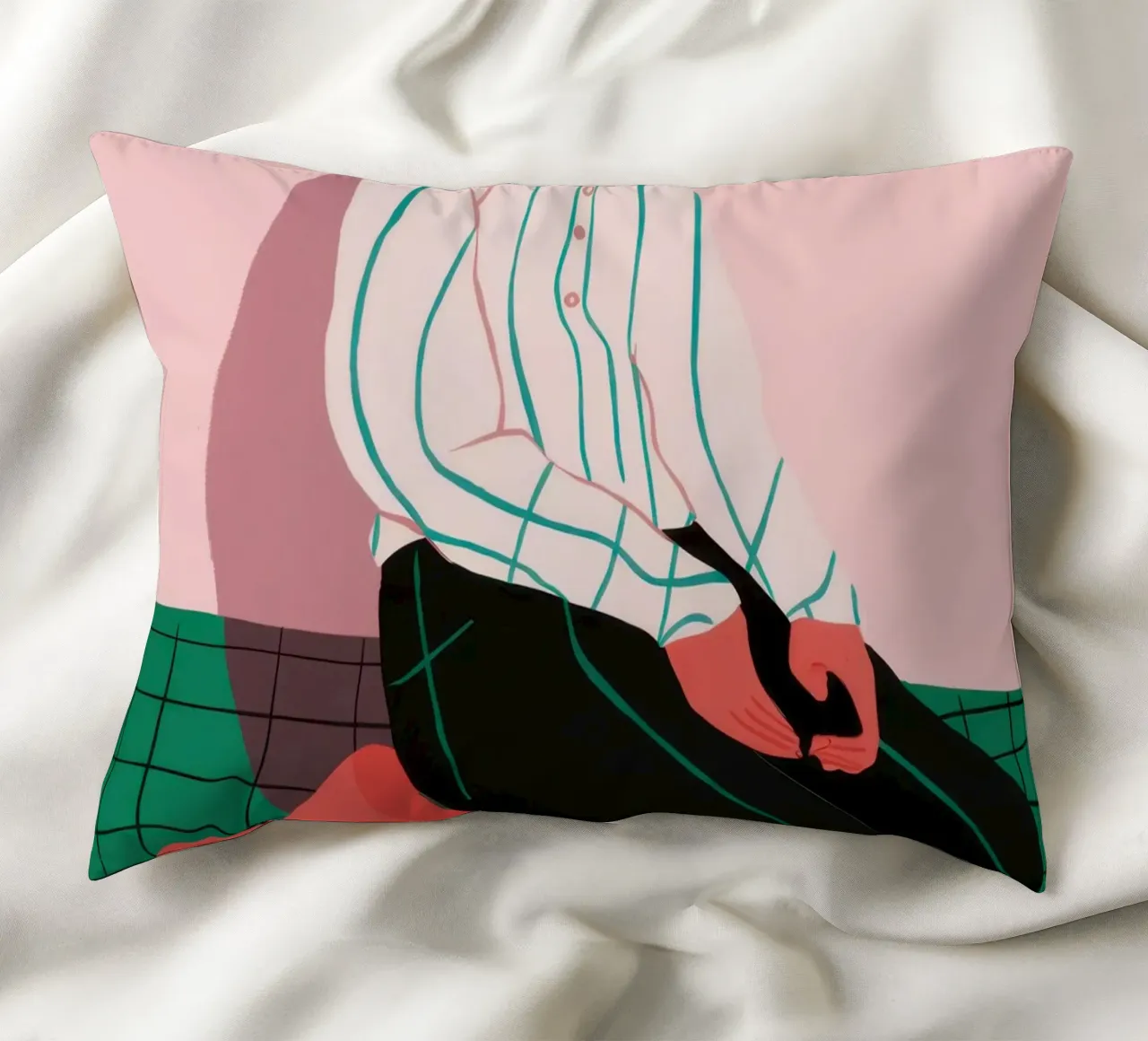 Solitude in Simplicity decorative cushion by Ink Pulse