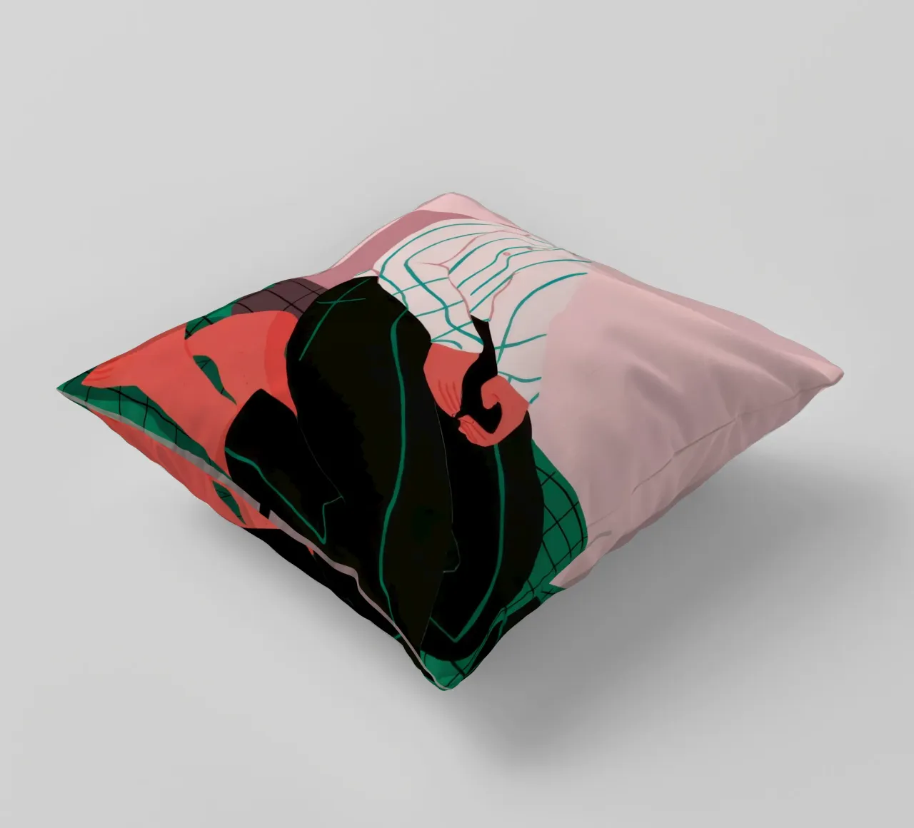 Solitude in Simplicity decorative cushion by Ink Pulse