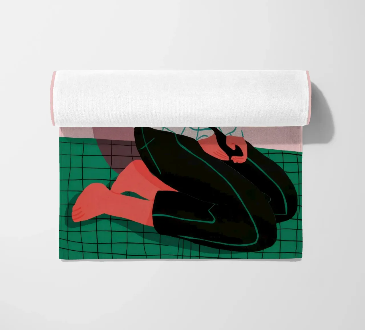 Solitude in Simplicity beach towel by Ink Pulse