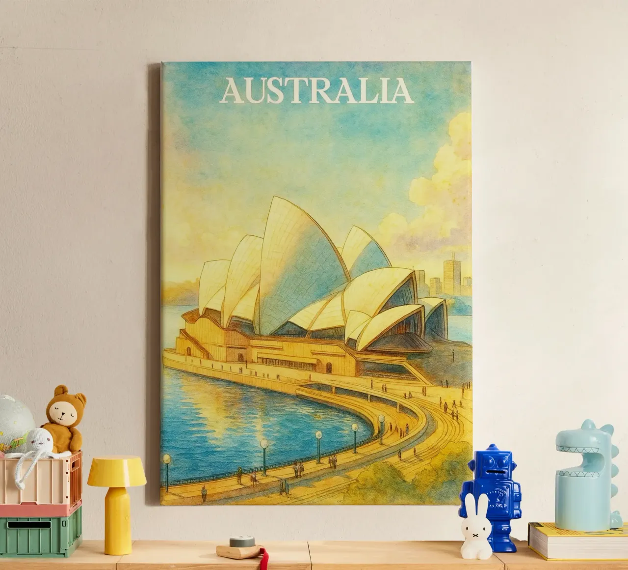 Australia Dipingere l'immaginazione tela con Cornice a cassetta da Diamond